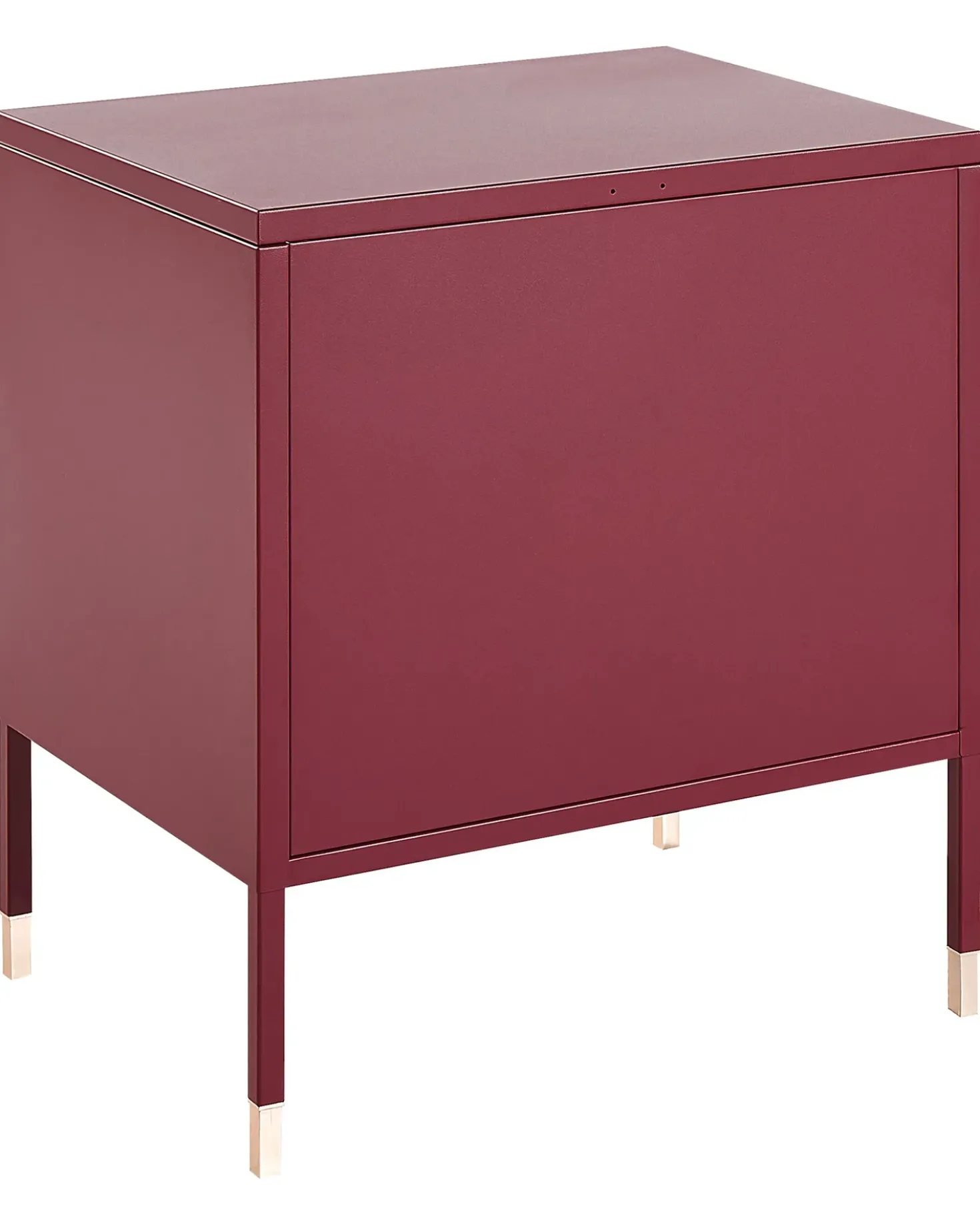 Comodino OSSETT Metallo Rosso scuro
