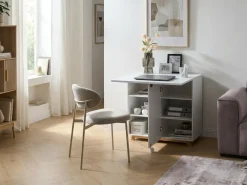 Consolle salvaspazio con tavolo a scomparsa FLOMOT Bianco 80 cm 40/80 cm Pieghevole