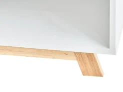 Consolle salvaspazio con tavolo a scomparsa FLOMOT Bianco 80 cm 40/80 cm Pieghevole