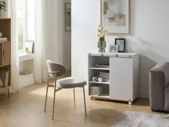 Consolle salvaspazio con tavolo a scomparsa FLOMOT Bianco 80 cm 40/80 cm Pieghevole