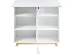 Consolle salvaspazio con tavolo a scomparsa FLOMOT Bianco 80 cm 40/80 cm Pieghevole