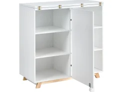 Consolle salvaspazio con tavolo a scomparsa FLOMOT Bianco 80 cm 40/80 cm Pieghevole