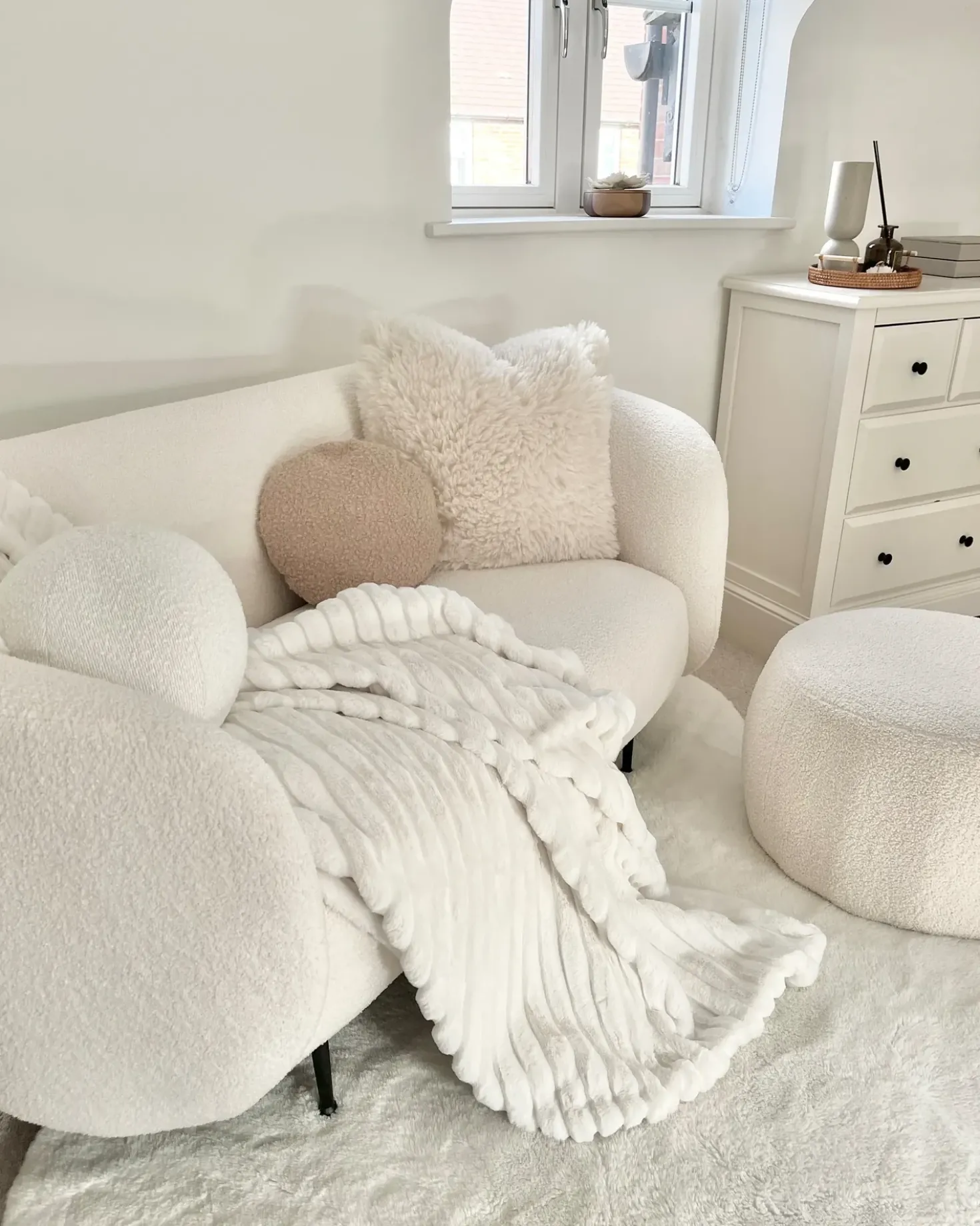 Coperta ABTEH 150 x 200 cm Bianco