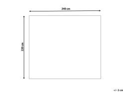 Coperta AMPARA Cotone 220 x 240 cm Bianco sporco