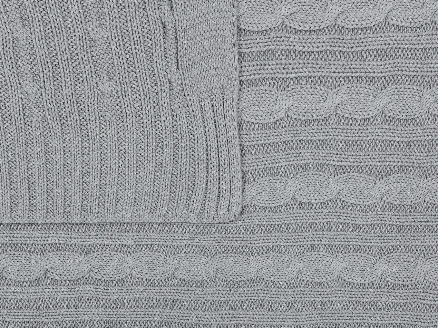 Coperta ANAMUR Cotone 110 x 180 cm Grigio chiaro