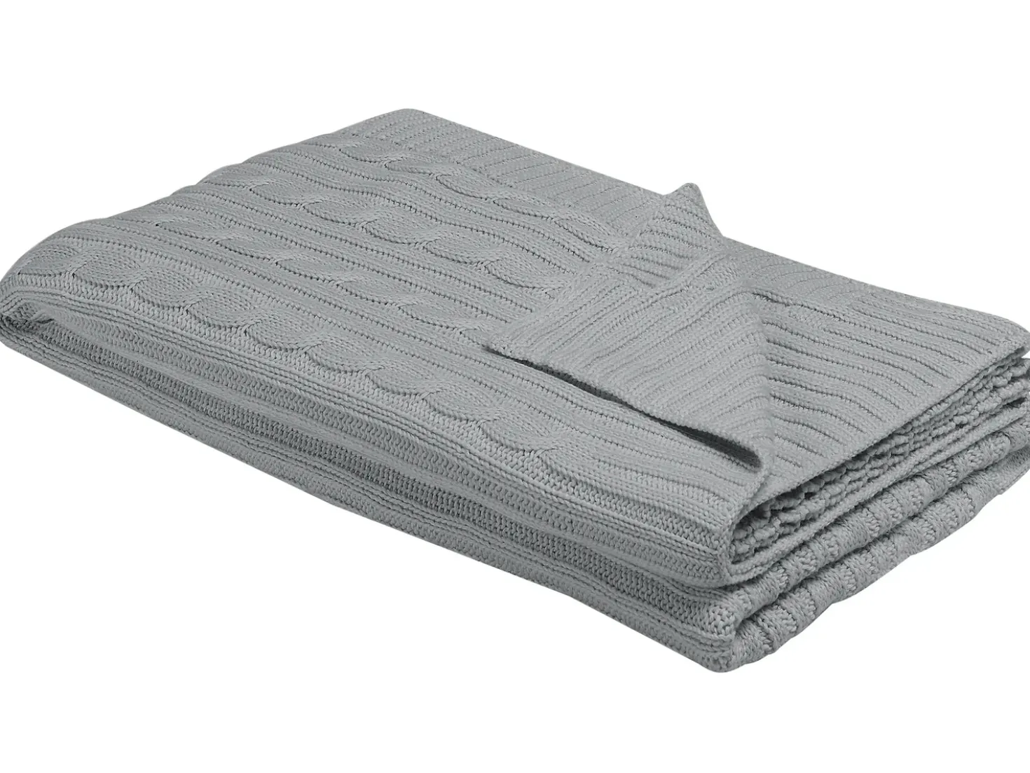 Coperta ANAMUR Cotone 110 x 180 cm Grigio chiaro