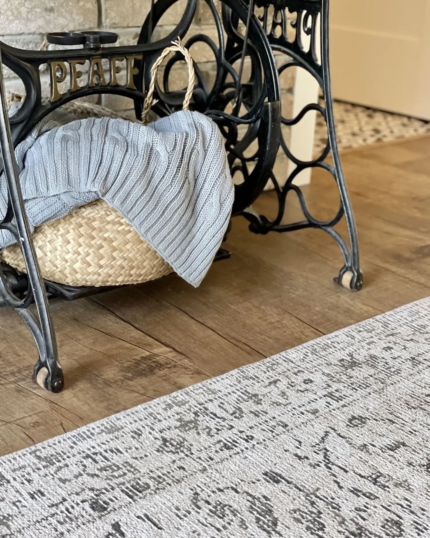 Coperta ANAMUR Cotone 110 x 180 cm Grigio chiaro