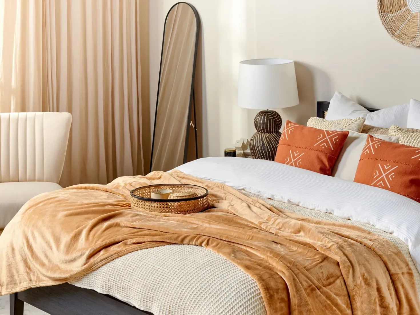 Coperta BAYBURT 200 x 220 cm Beige sabbia