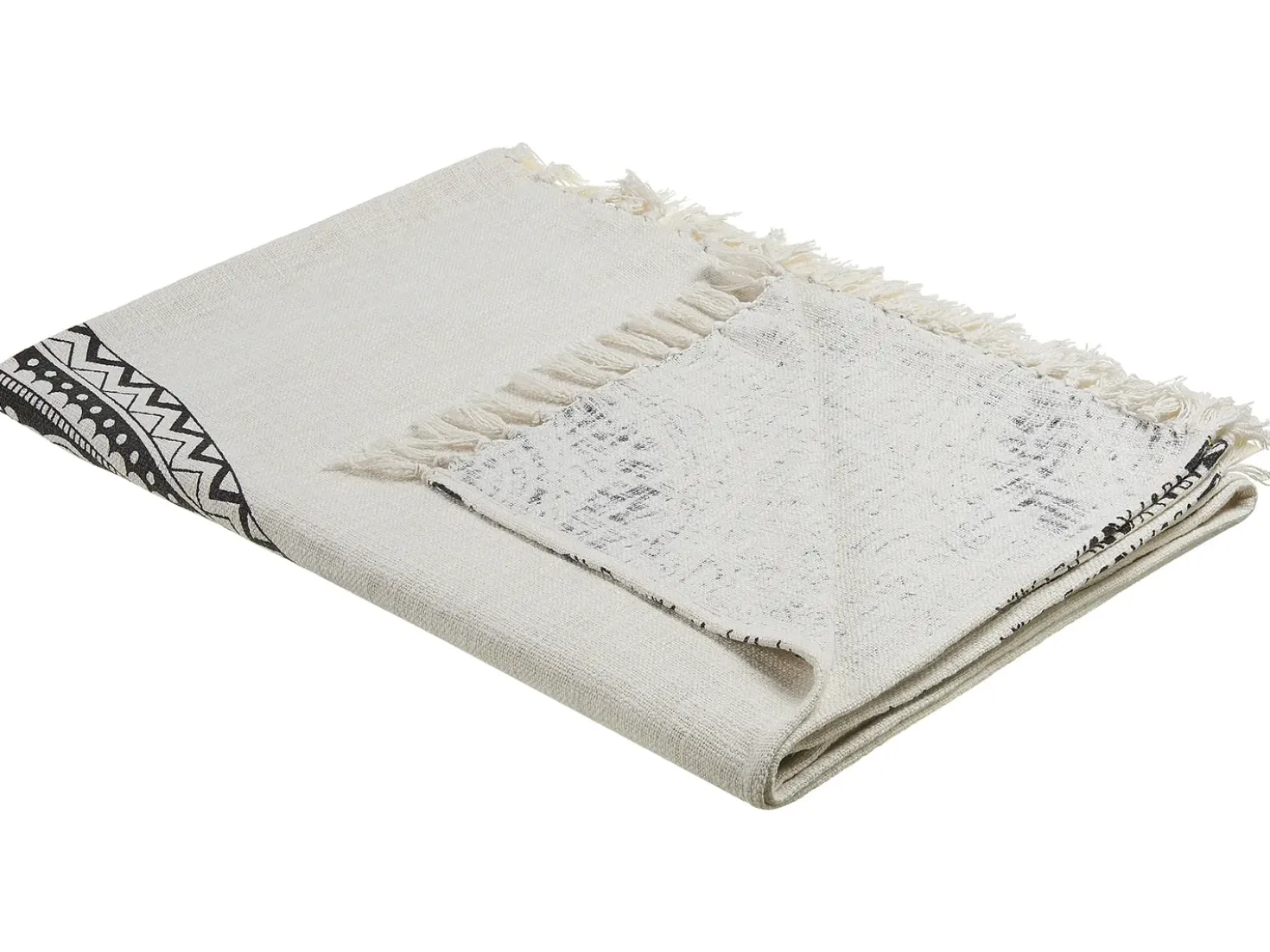 Coperta BERHAMPORE Cotone 130 x 180 cm Beige
