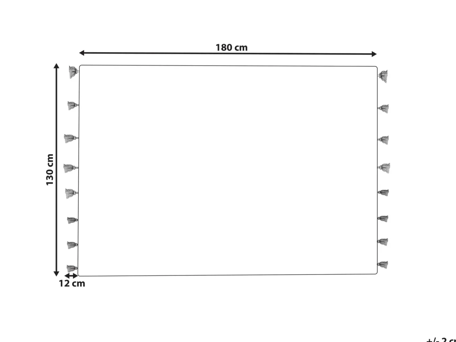 Coperta BHIND Cotone 130 x 180 cm Beige