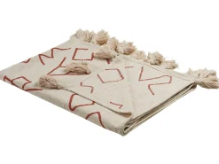 Coperta BHIWANI Cotone 130 x 180 cm Beige