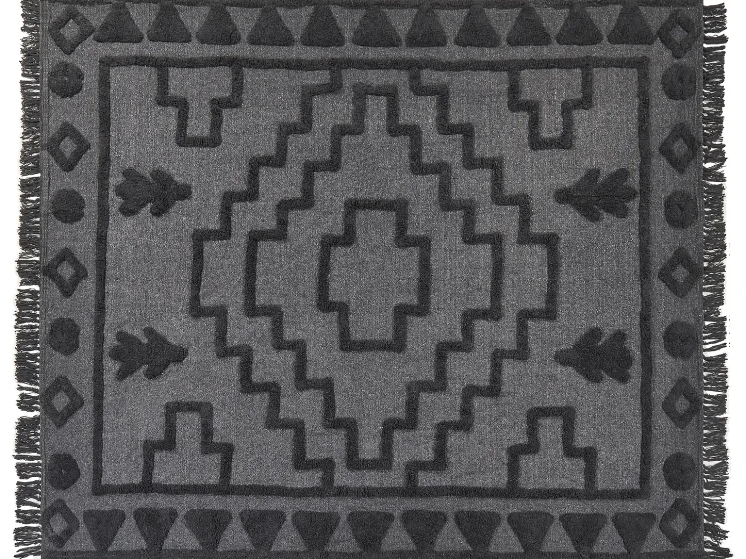 Coperta CHACK Cotone 220 x 240 cm Grigio scuro