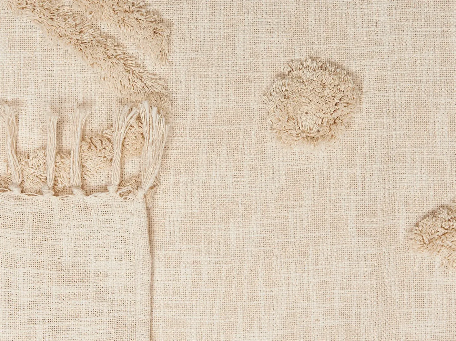 Coperta FATEHPUR Cotone 130 x 180 cm Beige