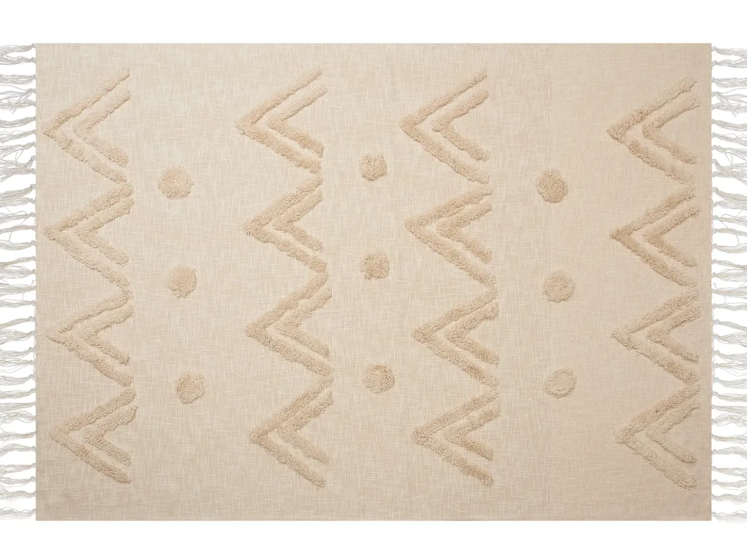 Coperta FATEHPUR Cotone 130 x 180 cm Beige