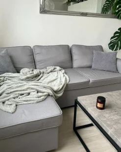 Coperta GELIK 180 x 200 cm Grigio chiaro