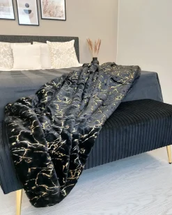 Coperta GODAVARI 130 x 180 cm Nero