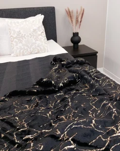 Coperta GODAVARI 130 x 180 cm Nero