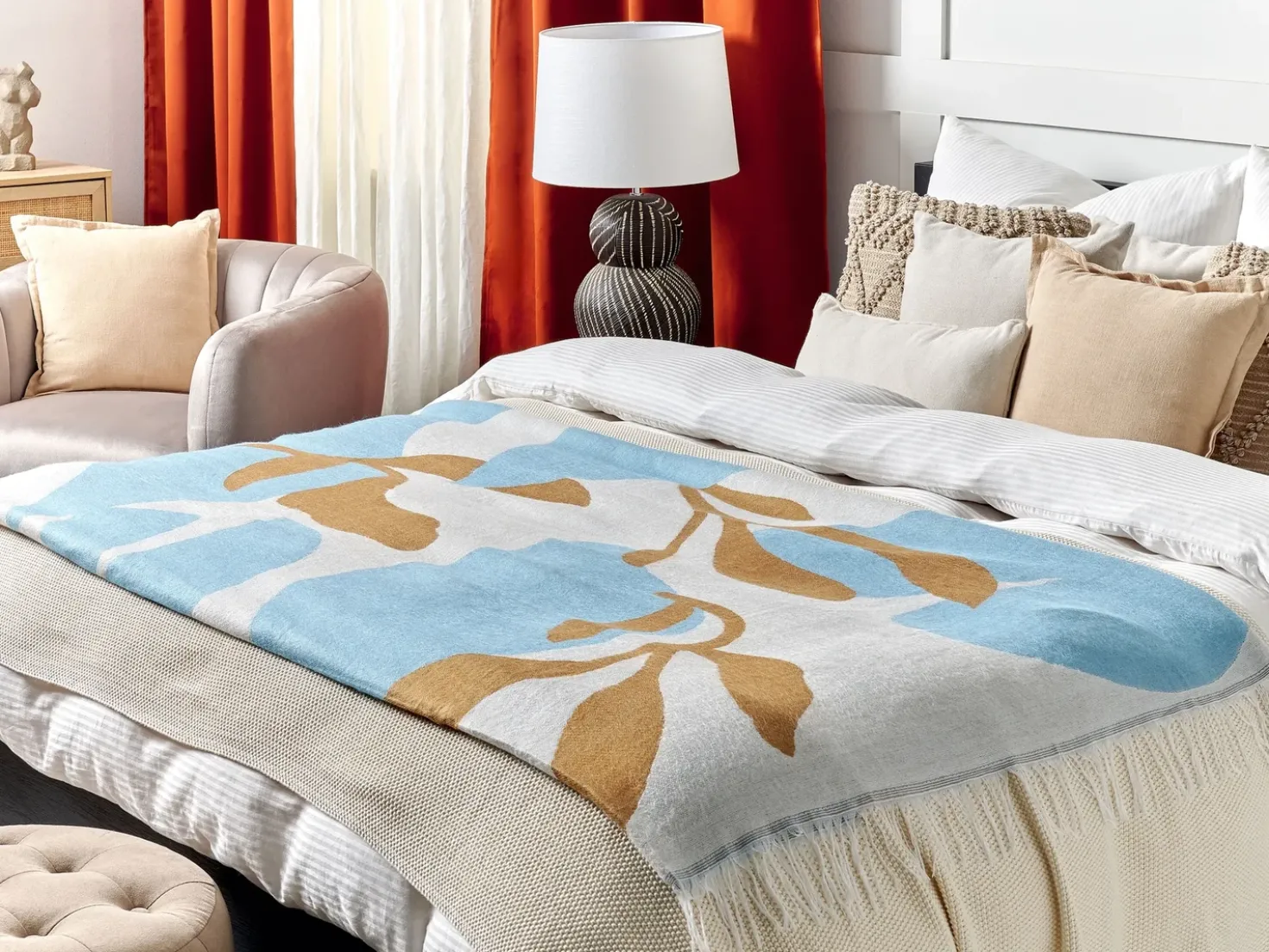 Coperta HAKUI 130 x 170 cm Blu