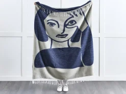 Coperta HALEDE 130 x 170 cm Blu