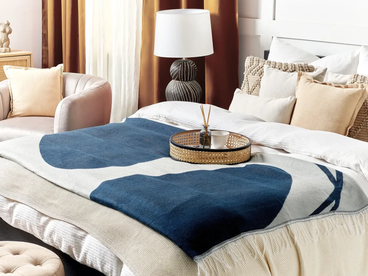 Coperta HAPREK 130 x 170 cm Blu