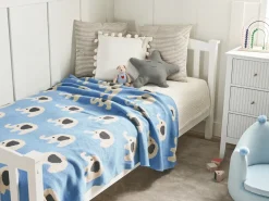 Coperta HILKOT Cotone 130 x 170 cm Blu