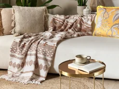 Coperta JORHAT Cotone 130 x 180 cm Beige