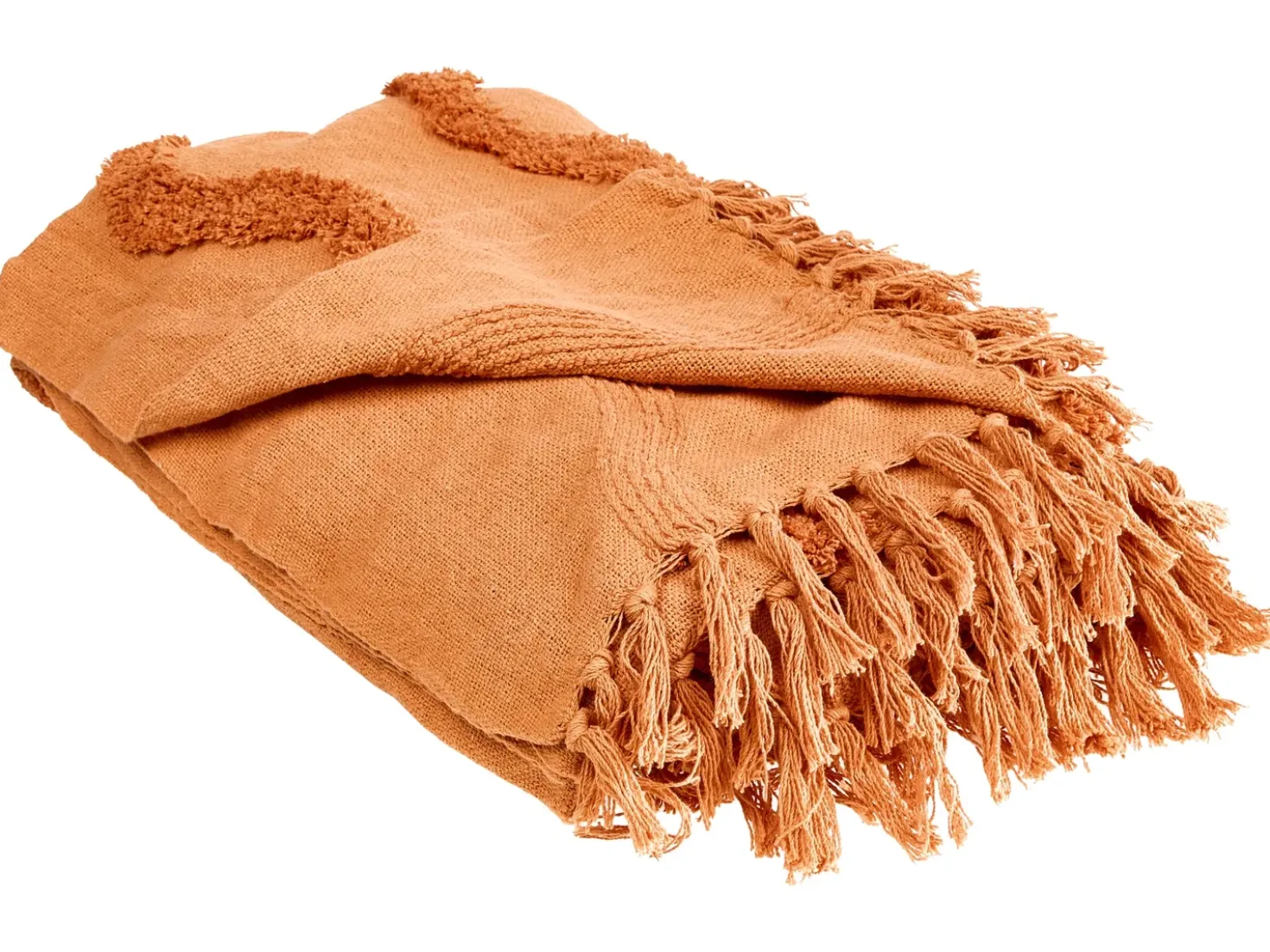 Coperta KHARI Cotone 200 x 200 cm Arancione