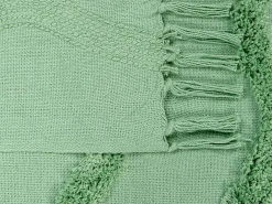 Coperta KHARI Cotone 125 x 150 cm Verde chiaro
