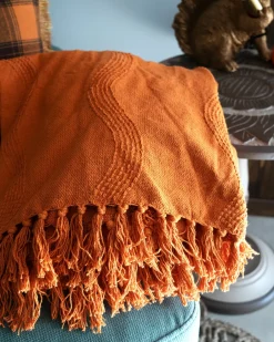 Coperta KHARI Cotone 125 x 150 cm Arancione