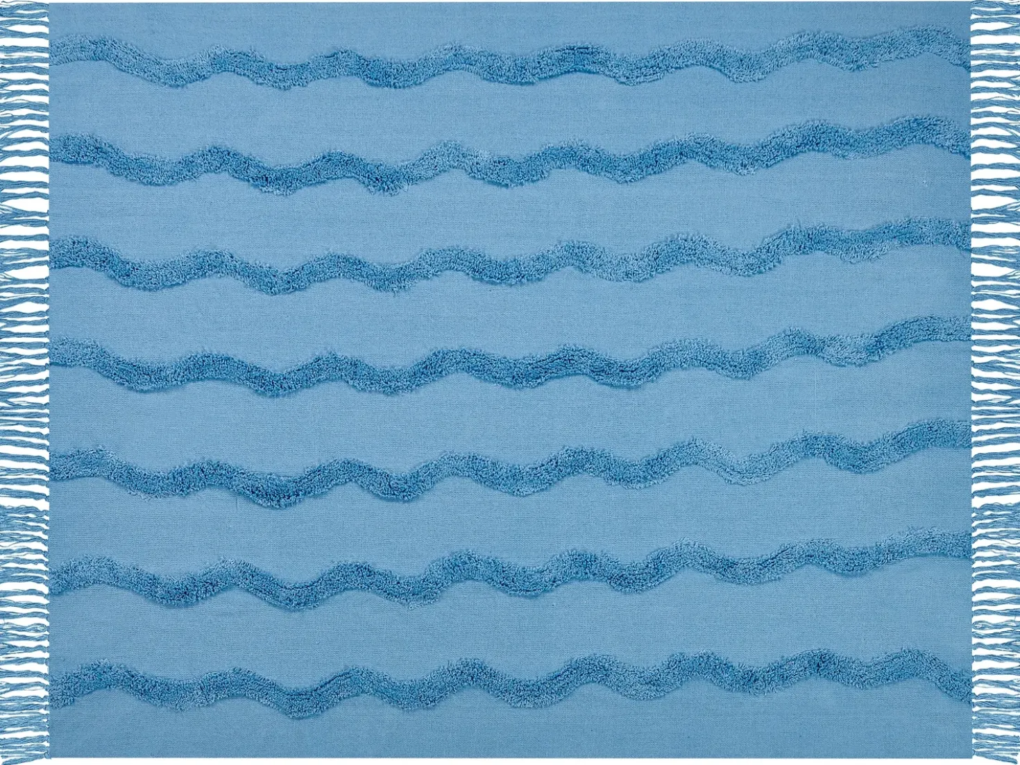Coperta KHARI Cotone 125 x 150 cm Azzurro