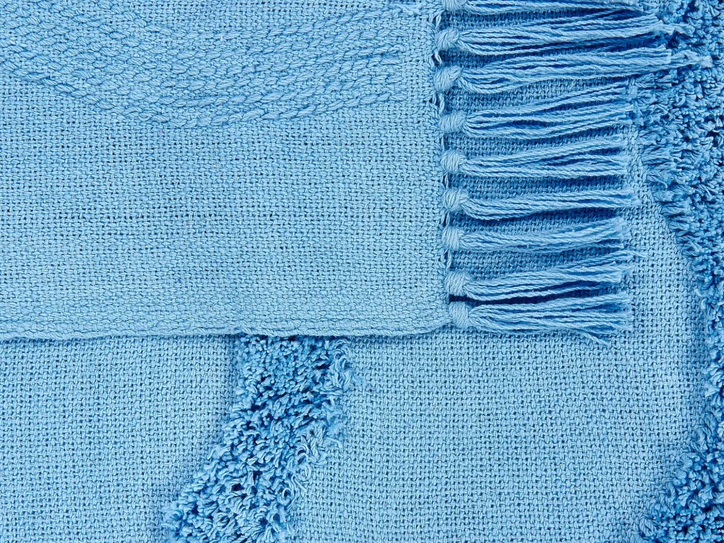 Coperta KHARI Cotone 125 x 150 cm Azzurro