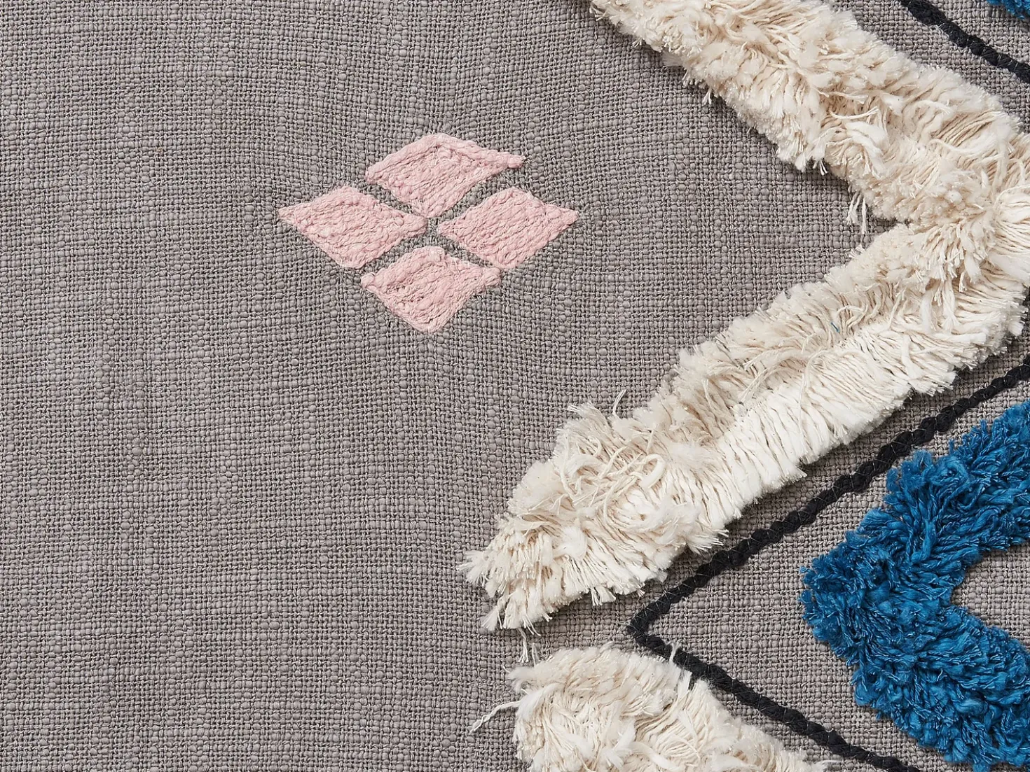 Coperta KOTTAYAM Cotone 130 x 180 cm Grigio