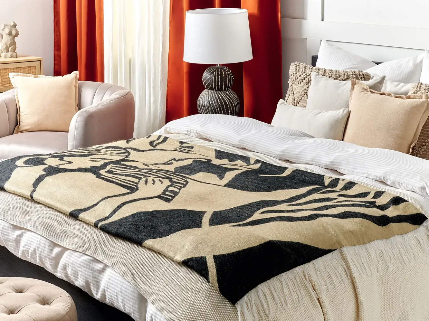 Coperta KUDIYA 130 x 170 cm Beige
