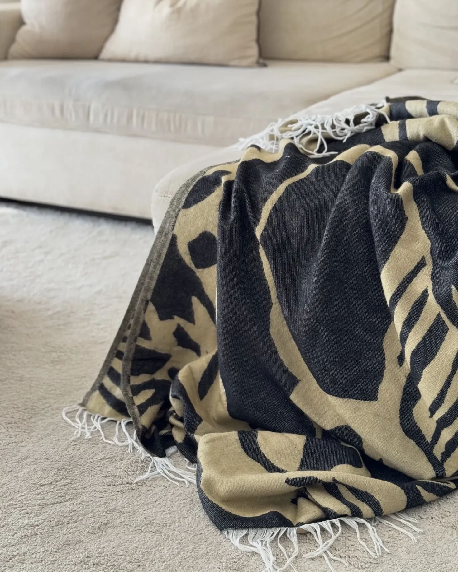 Coperta KUDIYA 130 x 170 cm Beige