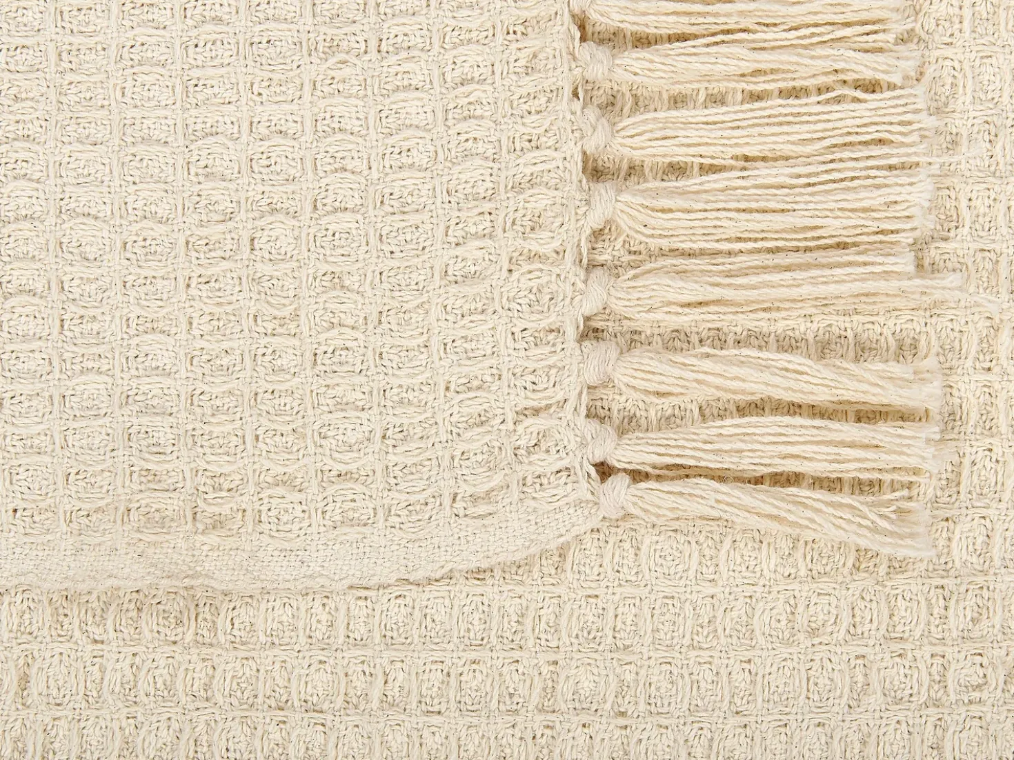 Coperta MALU Cotone 125 x 150 cm Beige chiaro