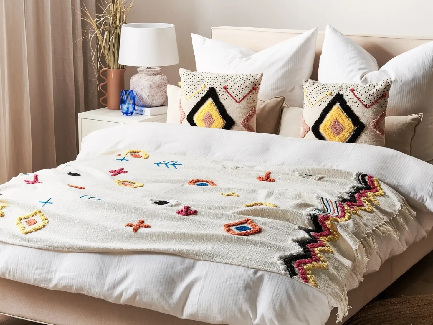 Coperta MORENA Cotone 130 x 180 cm Multicolore