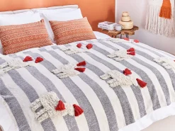 Coperta NAMTAR Cotone 125 x 150 cm Bianco