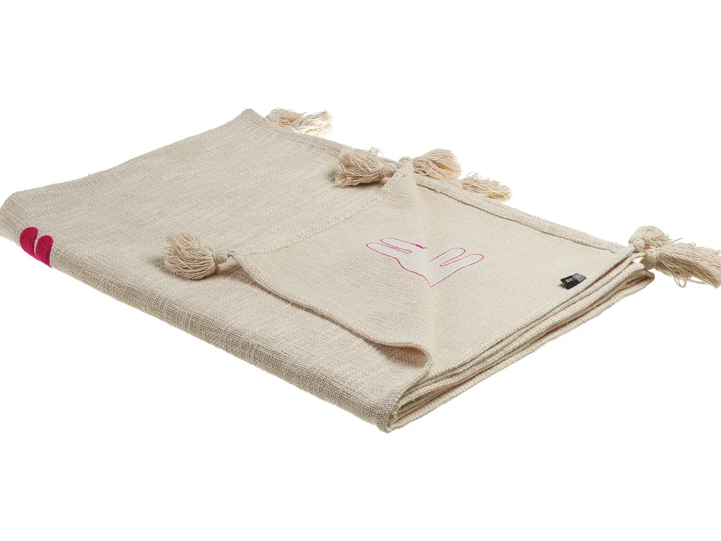 Coperta NANDYAL Cotone 130 x 180 cm Beige