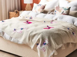 Coperta NANDYAL Cotone 130 x 180 cm Beige