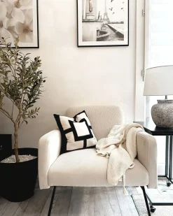 Coperta NAZILLI Cotone 125 x 150 cm Beige