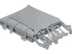 Coperta NAZILLI Cotone 125 x 150 cm Grigio chiaro