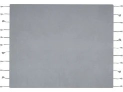 Coperta NAZILLI Cotone 125 x 150 cm Grigio chiaro