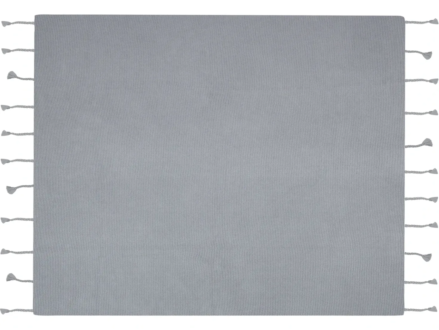 Coperta NAZILLI Cotone 125 x 150 cm Grigio chiaro