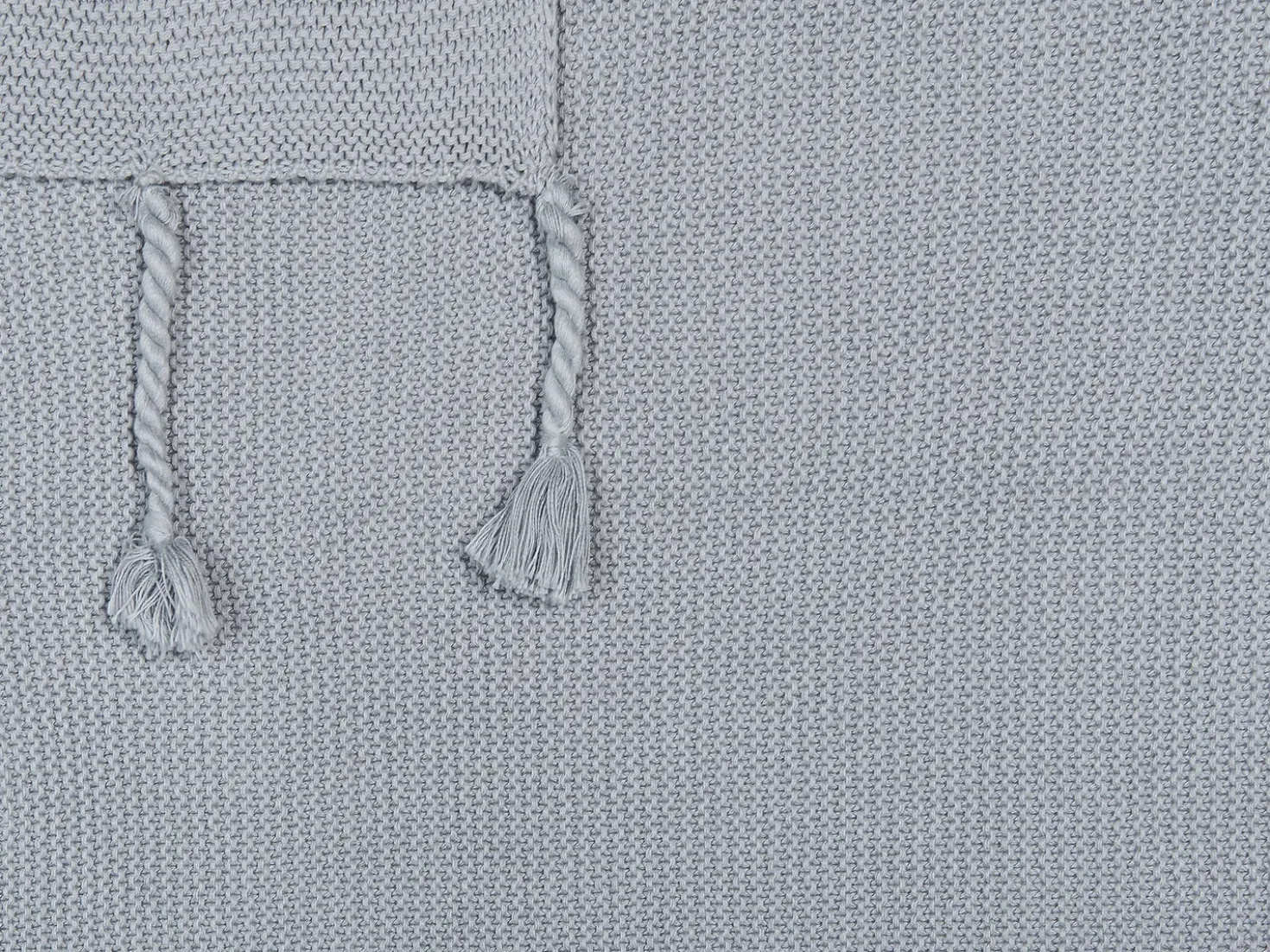 Coperta NAZILLI Cotone 125 x 150 cm Grigio chiaro