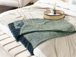 Coperta PAIRE Tessuto 130 x 170 cm Foglia di tè