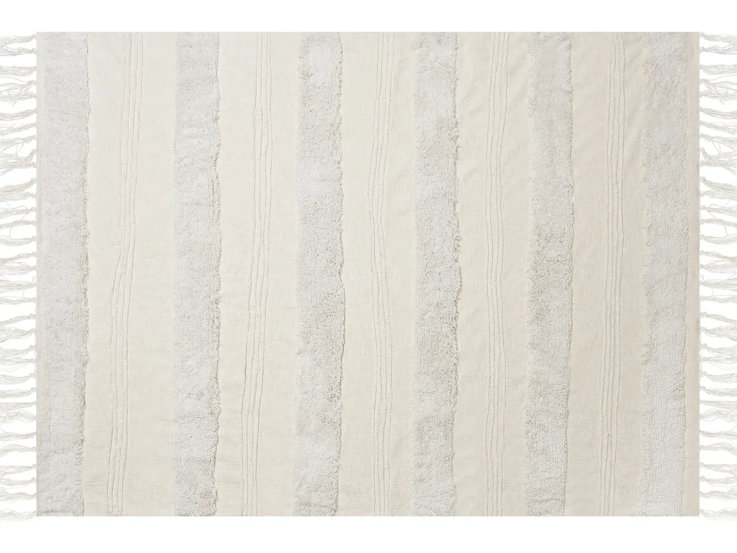 Coperta RAEBARELI Cotone 130 x 180 cm Beige chiaro