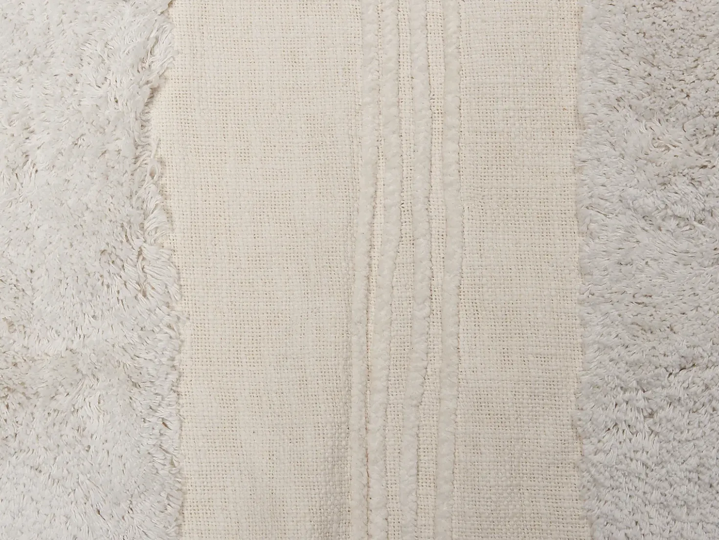 Coperta RAEBARELI Cotone 130 x 180 cm Beige chiaro