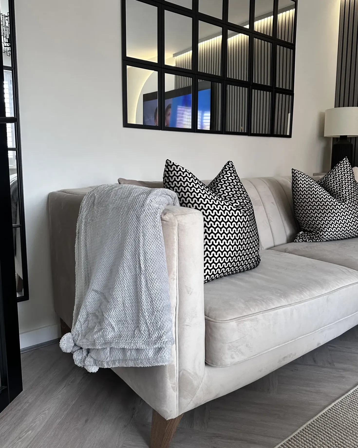 Coperta SAITLER 200 x 220 cm Grigio chiaro