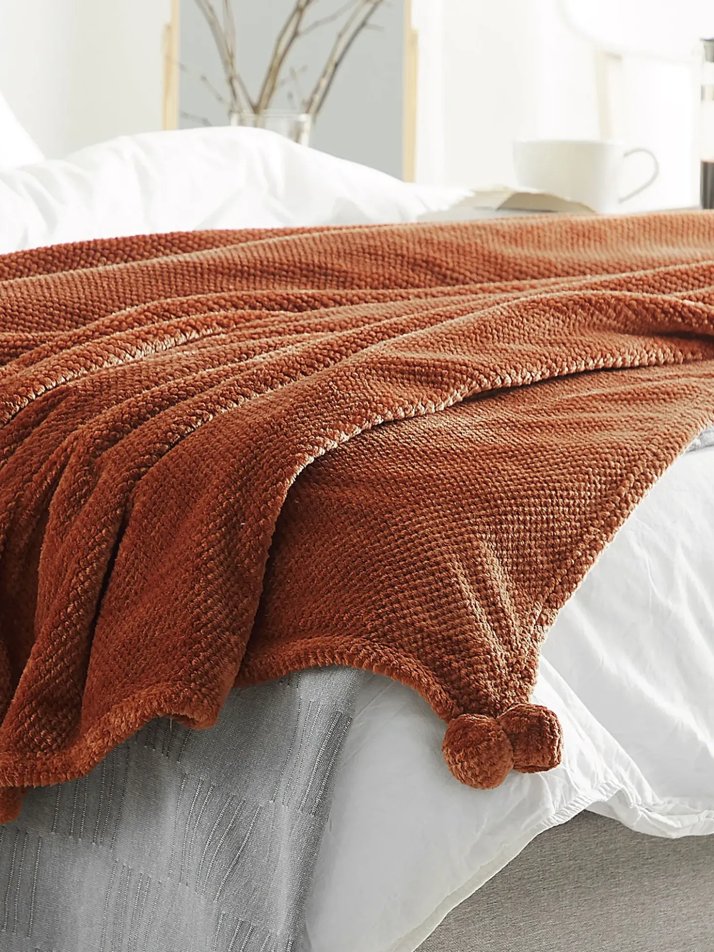 Coperta SAITLER 200 x 220 cm Marrone dorato