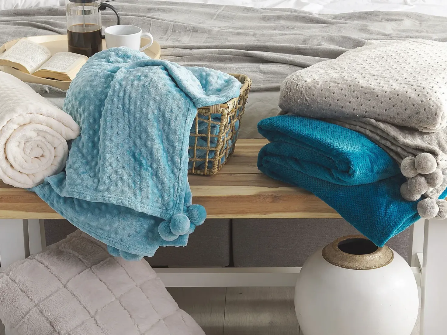 Coperta SAITLER 200 x 220 cm Turchese